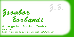 zsombor borbandi business card